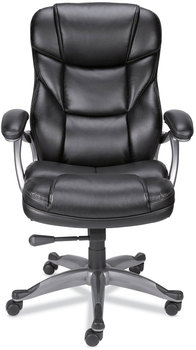 Alera® Birns Series High-Back Task Chair Supports Up to 250 lb, 18.11" 22.05" Seat Height, Black Seat/Back, Chrome Base