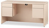 A Picture of product HON-10565DD HON® 10500 Series™ Kneespace Credenza With 3/4-Height Pedestals, 60w x 24d 29.5h, Natural Maple