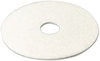 A Picture of product 965-675 3M™ White Super Polish Floor Pads 4100 Low-Speed Polishing 16" Diameter, 5/Carton