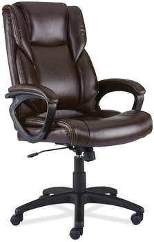 Alera® Brosna Series Mid-Back Task Chair Supports Up to 250 lb, 18.15" 21.77" Seat Height, Brown Seat/Back, Base