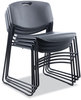 A Picture of product ALE-CA671 Alera® Resin Stacking Chair Supports Up to 275 lb, 18.50" Seat Height, Black Back, Base, 4/Carton