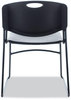 A Picture of product ALE-CA671 Alera® Resin Stacking Chair Supports Up to 275 lb, 18.50" Seat Height, Black Back, Base, 4/Carton