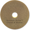 A Picture of product MMM-09544 Scotch-Brite™ Clean & Shine Pads. 17 in. Brown and Yellow. 5/case.