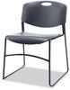 A Picture of product ALE-CA671 Alera® Resin Stacking Chair Supports Up to 275 lb, 18.50" Seat Height, Black Back, Base, 4/Carton