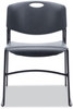 A Picture of product ALE-CA671 Alera® Resin Stacking Chair Supports Up to 275 lb, 18.50" Seat Height, Black Back, Base, 4/Carton