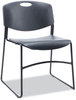 A Picture of product ALE-CA671 Alera® Resin Stacking Chair Supports Up to 275 lb, 18.50" Seat Height, Black Back, Base, 4/Carton