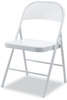 A Picture of product ALE-CA940 Alera® Armless Steel Folding Chair Supports Up to 275 lb, Gray Seat, Back, Base, 4/Carton
