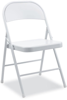 Alera® Armless Steel Folding Chair Supports Up to 275 lb, Gray Seat, Back, Base, 4/Carton