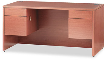 HON® 10500 Series™ Double Pedestal Desk 3/4-Height Left and Right: Box/File, 60" x 30" 29.5", Bourbon Cherry