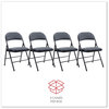 A Picture of product ALE-CA9416 Alera® PU Padded Folding Chair Supports Up to 250 lb, Black Seat, Back, Base, 4/Carton