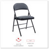 A Picture of product ALE-CA9416 Alera® PU Padded Folding Chair Supports Up to 250 lb, Black Seat, Back, Base, 4/Carton