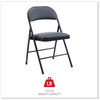 A Picture of product ALE-CA9416 Alera® PU Padded Folding Chair Supports Up to 250 lb, Black Seat, Back, Base, 4/Carton