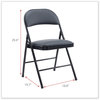 A Picture of product ALE-CA9416 Alera® PU Padded Folding Chair Supports Up to 250 lb, Black Seat, Back, Base, 4/Carton