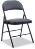 A Picture of product ALE-CA9416 Alera® PU Padded Folding Chair Supports Up to 250 lb, Black Seat, Back, Base, 4/Carton