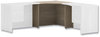 A Picture of product HON-105810LKI1 HON® 10500 Series™ Curved Corner Workstation 36" x 29.5", Kingswood Walnut