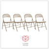 A Picture of product ALE-CA945 Alera® Armless Steel Folding Chair Supports Up to 275 lb, Tan Seat, Back, Base, 4/Carton