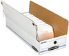 A Picture of product FEL-00007 Bankers Box® LIBERTY® Check and Form Boxes 9.5" x 23.75" 4.5", White/Blue, 12/Carton