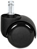 A Picture of product ALE-CASTERST2 Alera® Dual Wheel Hooded Casters Grip Ring Type B Stem, 2" Soft Nylon Black, 5/Set