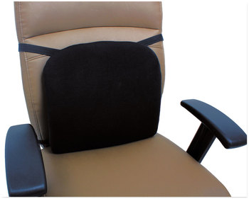 Alera® Cooling Gel Memory Foam Backrest Two Adjustable Chair-Back Straps, 14.13 x 2.75, Black