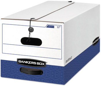 Bankers Box® LIBERTY® Heavy-Duty Strength Storage Boxes Letter Files, 12.25" x 24.13" 10.75", White/Blue, 4/Carton