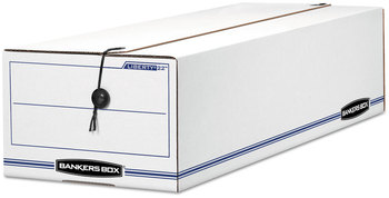 Bankers Box® LIBERTY® Check and Form Boxes 9" x 24.25" 7.5", White/Blue, 12/Carton