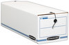 A Picture of product FEL-00022 Bankers Box® LIBERTY® Check and Form Boxes 9.75" x 23.75" 6.25", White/Blue, 12/Carton