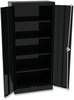 A Picture of product ALE-CM6615BK Alera® Space Saver Assembled Storage Cabinet Four Fixed Shelves, 30w x 15d 66h, Black