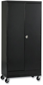 Alera® Assembled Mobile Storage Cabinet with Adjustable Shelves 36w x 24d 66h, Black