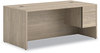 A Picture of product HON-10585RLKI1 HON® 10500 Series™ Single Pedestal Desk 3/4-Height Right: Box/File, 72" x 36" 29.5", Kingswood Walnut