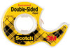 A Picture of product MMM-136 Scotch® Double-Sided Permanent Tape in Handheld Dispenser 1" Core, 0.5" x 20.83 ft, Clear