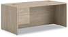 A Picture of product HON-10586LLKI1 HON® 10500 Series™ Single Pedestal Desk 3/4-Height Left: Box/File, 72" x 36" 29.5", Kingswood Walnut