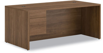 HON® 10500 Series™ Single Pedestal Desk 3/4-Height Left: Box/File, 72" x 36" 29.5", Pinnacle