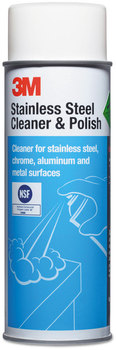 3M™ Stainless Steel Cleaner & Polish and Lime Scent, Foam, 21 oz Aerosol Spray, 12/Carton