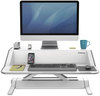 A Picture of product FEL-0009901 Fellowes® Lotus™ Sit-Stands Workstation 32.75" x 24.25" 5.5" to 22.5", White