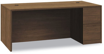 HON® 10500 Series™ Single Pedestal Desk Full-Height Right: Box/Box/File, 72" x 36" 29.5", Pinnacle