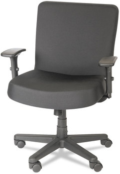 Alera® XL Series Big & Tall Mid-Back Task Chair Big/Tall Supports Up to 500 lb, 17.5" 21" Seat Height, Black