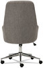 A Picture of product ALE-CS4151 Alera® Captain Series High-Back Chair Supports Up to 275 lb, 17.1" 20.1" Seat Height, Gray Tweed Seat/Back, Chrome Base