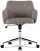 A Picture of product ALE-CS4251 Alera® Captain Series Mid-Back Chair Supports Up to 275 lb, 17.5" 20.5" Seat Height, Gray Tweed Seat/Back, Chrome Base