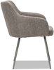 A Picture of product ALE-CS4351 Alera® Captain Series Guest Chair 23.8" x 24.6" 30.1", Gray Tweed Seat, Back, Chrome Base
