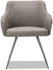 A Picture of product ALE-CS4351 Alera® Captain Series Guest Chair 23.8" x 24.6" 30.1", Gray Tweed Seat, Back, Chrome Base