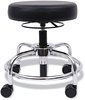 A Picture of product AAP-CS614 Alera® HL Series Height-Adjustable Utility Stool Backless, Supports Up to 300 lb, 24" Seat Height, Black Chrome Base