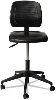 Alera® WL Series Workbench Stool Supports Up to 250 lb, 17.25" 25" Seat Height, Black