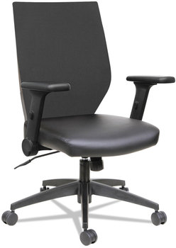 Alera® EB-T Series Synchro Mid-Back Flip-Arm Chair Supports Up to 275 lb, 17.71" 21.65" Seat Height, Black