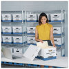 A Picture of product FEL-00648 Bankers Box® DATA-PAK® Storage Boxes Letter Files, 13.75" x 17.75" 13", White/Blue, 12/Carton