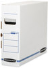 A Picture of product FEL-00650 Bankers Box® X-Ray Storage Boxes 5" x 18.75" 14.88", White/Blue, 6/Carton