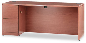 HON® 10700 Series™ Single Pedestal Credenza Left 72w x 24d 29.5h, Bourbon Cherry