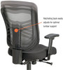 A Picture of product ALE-EL42B18 Alera® Elusion™ Series Mesh Mid-Back Swivel/Tilt Chair Supports Up to 275 lb, 17.9" 21.6" Seat Height, Black