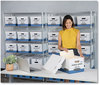 A Picture of product FEL-0070110 Bankers Box® STOR/FILE™ Medium-Duty Storage Boxes Letter Files, 12" x 25.38" 10.25", White, 20/Carton