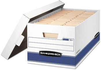 Bankers Box® STOR/FILE™ Medium-Duty Storage Boxes Letter Files, 12" x 25.38" 10.25", White, 20/Carton