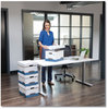 A Picture of product FEL-0070205 Bankers Box® STOR/FILE™ Medium-Duty Storage Boxes Legal Files, 15.88" x 25.38" 10.25", White/Blue, 4/Carton
